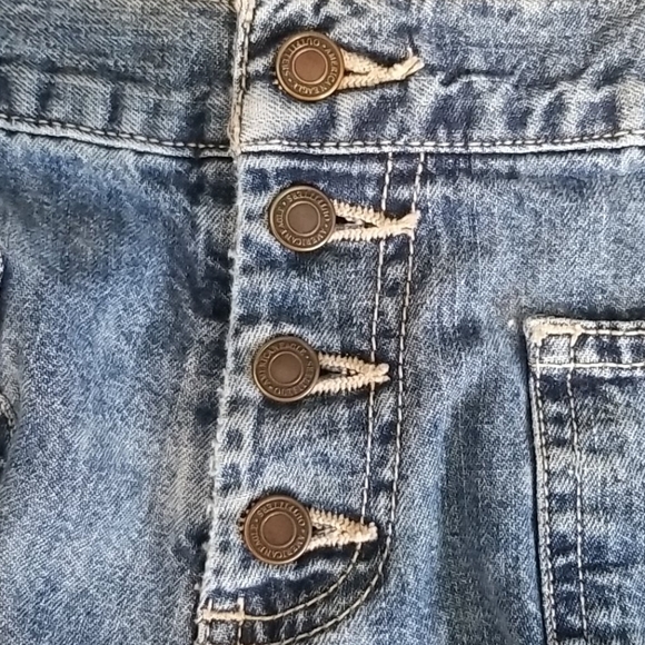 AMERICAN Eagle Shorts Denim Retro Vintage Button Fly Size 0 - Picture 8 of 8